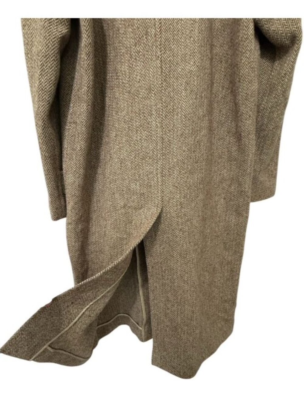 Polo Sport Ralph Lauren Sportswoman Vintage 90s Tweed Wool Herringbone Overcoat - Picture 9 of 16